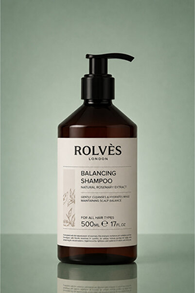 ROLVES Şampuan Vegan Bitkisel Arındırıcı 500ml– Yeşil Çay Etkili, Günlük Kull...