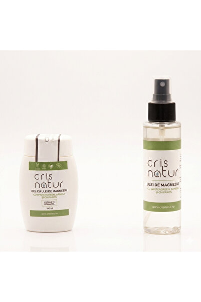 Cris Natur Pachet cu gel și ulei de magneziu cu extract de wintergreen, arnic...