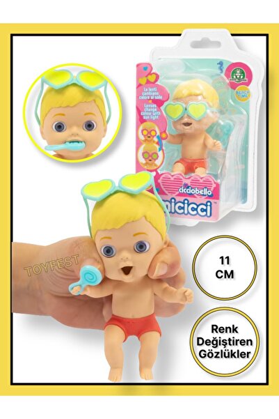 TOYFEST Cicciobello Amicicci Plaj Zamanı Erkek Bebek Renk Değiştiren Kalp Göz...