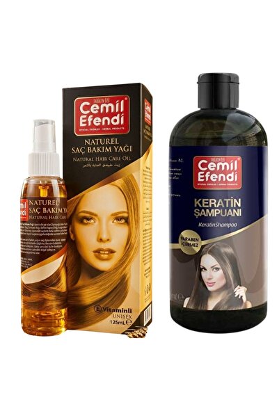 Cemilefendi Keratin Şampuanı 400 ml Saç Bakım Yağı 125 ml