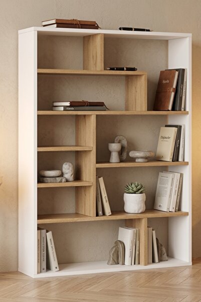 L'occi Concept Morgen Kitaplık 124cm Sepet-Beyaz MG1-SW