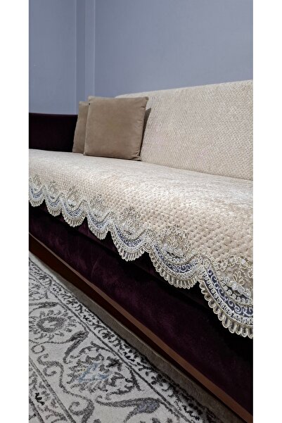 DAHABELLA LUXE HOME غطاء مقعد فاخر من قماش الوافل المخملي الفرنسي المضاد للان...