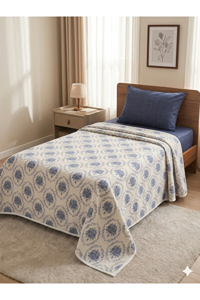 ŞENER HOME French Bouquet Patterned Single Bed Sheet with Elastic Pique Set