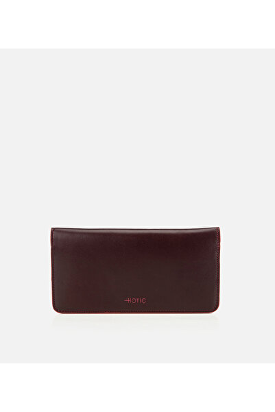Hotiç Women's Leather Claret Red Wallet