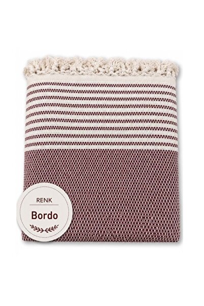 Mandaş Pamučna neklizajuća navlaka za sofu od slame (180x220) - bordo crvena