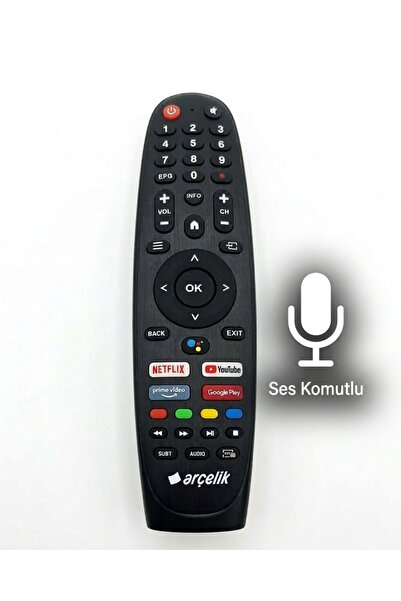 ZEYar Teknoloji Arçelik Orjinal Ses Komutlu Bluetooth Android TV Kumandası - ...