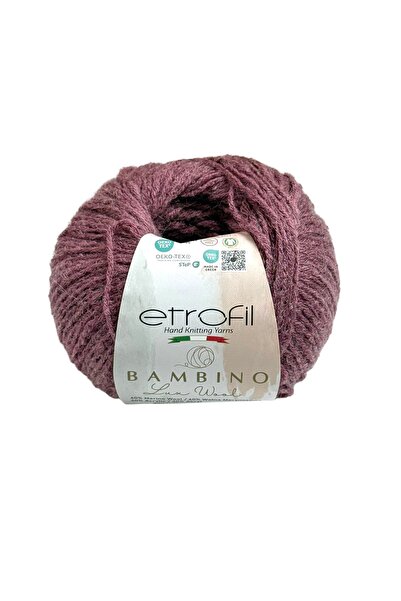 Etrofil Bambino Lux Fir moale pentru tricotat, nuanța liliac, 60% lână merino...