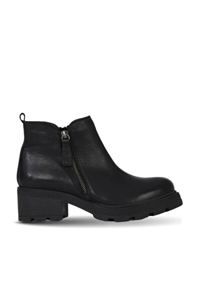 Bueno Shoes Black Leather Women's Wedge Heeled Boots 01Wd2302