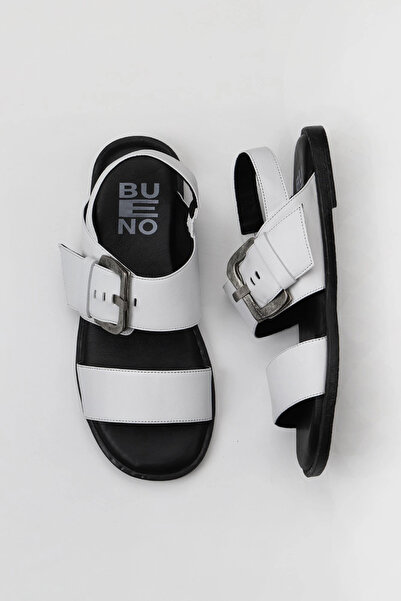 Bueno Shoes صندل نسائي جلد أبيض 01wy2013