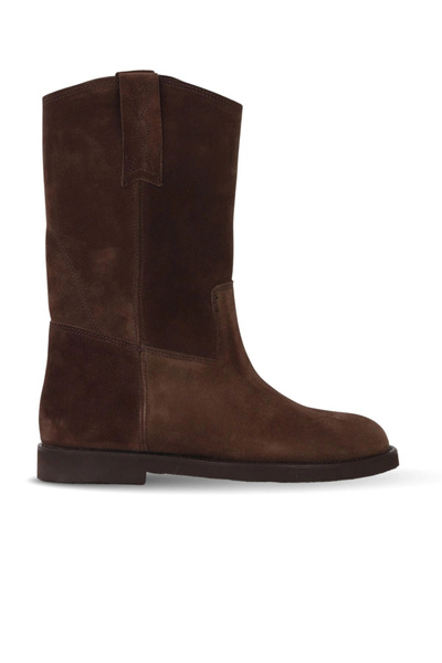 Bueno Shoes Kahverengi Süet Kadın Düz Bot 39wb810