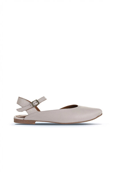 Bueno Shoes Sandale plate de damă din piele gri 01wa3310