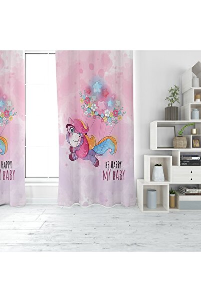 EVSEHOMES CUTE UNICORN IMprimare digitală CURTINA DE FOLOSĂ CU O ARIPI