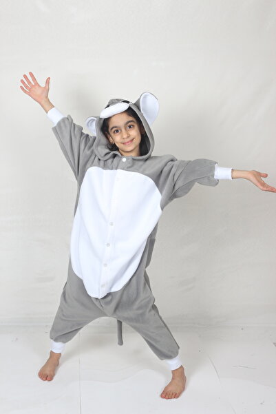 YÜSÜ Çocuk Kigurumi Kedi Tom Kostümü Gereksiz Şeyler Hayvan Kostümü