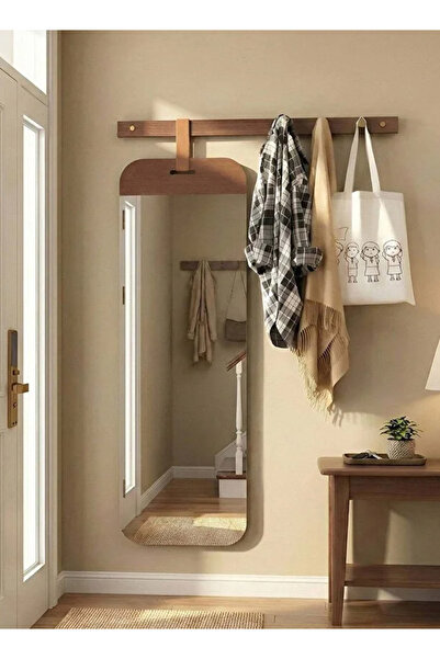 Taimi Elegant Design Mirror 130x50x7.5Cm with Wooden Frame and Hangers For Cl...