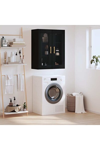 Concept Dulap cu montaj pe perete, negru, 69,5x34x90 cm