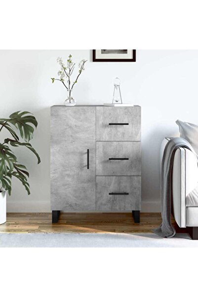 Concept Servantă, gri beton, 69,5x34x90 cm, lemn compozit