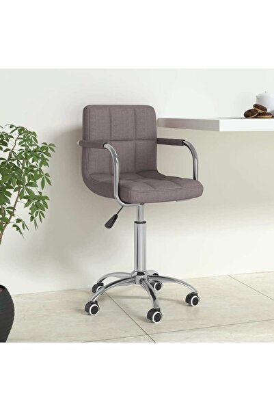 Concept Scaun de birou pivotant, gri taupe, material textil