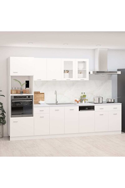 Concept Set dulapuri de bucătărie, 7 piese, alb, PAL