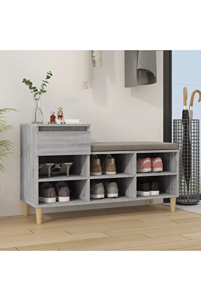 Concept Pantofar, gri sonoma, 102x36x60 cm, lemn prelucrat