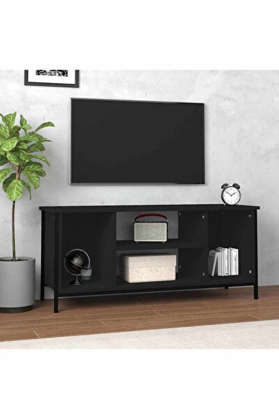 Concept Comodă TV, negru, 102x35x45 cm, lemn prelucrat