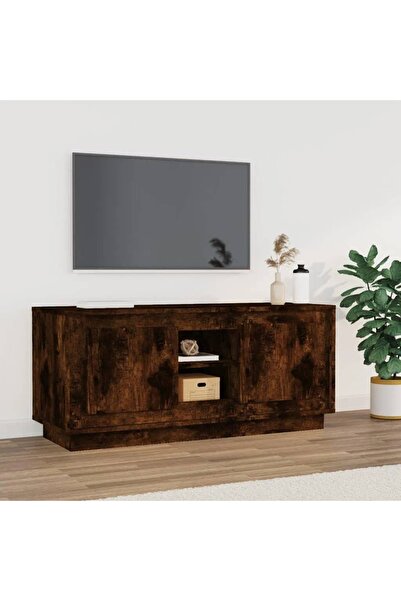 Concept Comodă TV, stejar afumat, 102x35x45 cm, lemn prelucrat