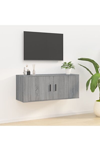 Concept Dulap TV montat pe perete, gri sonoma, 100x34,5x40 cm
