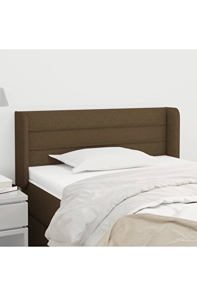 Concept Tăblie de pat cu aripioare maro închis 83x16x78/88 cm textil