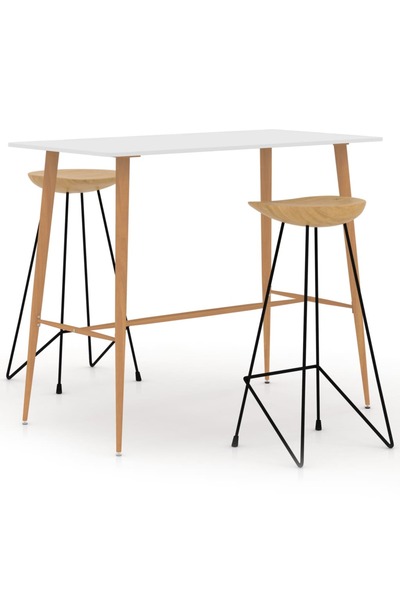 Concept Set mobilier de bar, 3 piese, alb
