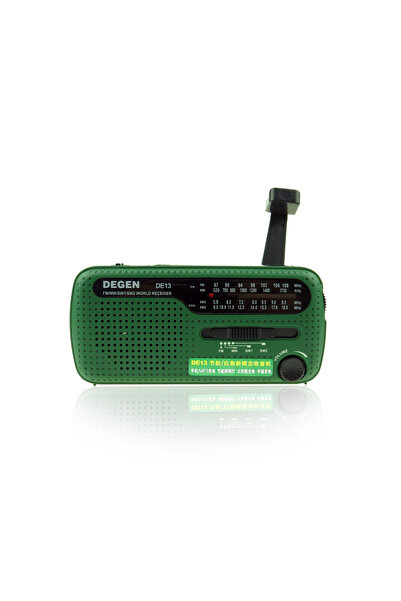 Degen DE-13 Solar Radyo Krank Dinamo FM MW SW1 SW2