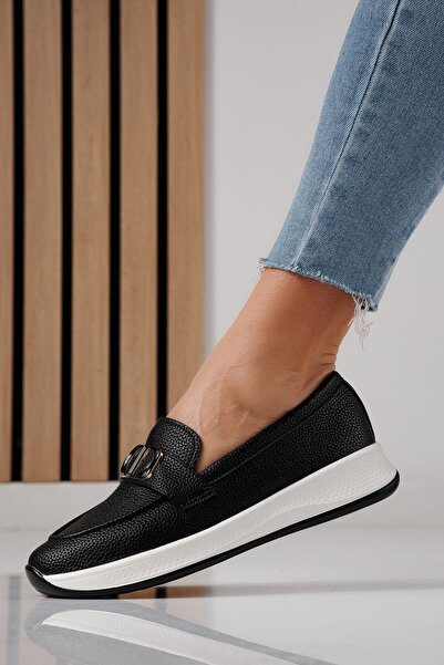 Zaira Pantofi casual dama negri din piele ecologica Rania #24273 - 38