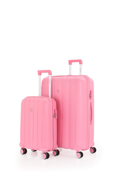 MÇS V305 PP Y.ÜRETİM VALİZ 55 CM + 75 CM KEMİK/BEBE MAVİ SET