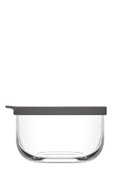 LAV Duo Glass Storage Container Set of 3 Small Size 380 ml Gray Plastic with ...