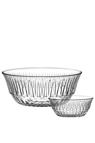 LAV Alinda Glass Bowl Set 7 Pieces (1 Large Bowl, 6 Medium Bowls)