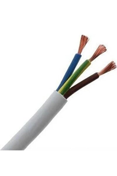 ÖZNUR 3x2,5mm Ttr Çok Telli Tam Bakır Kablo 1 Metre - 3'lü 2,5'luk Kablo - Be...