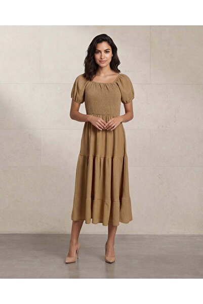 REDTAG فستان ميدي بيج سادة للنساء