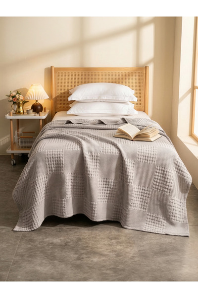 Donetella Cotton Waffle Weave Blanket, 140X200, Soft and Light, Blanket for S...