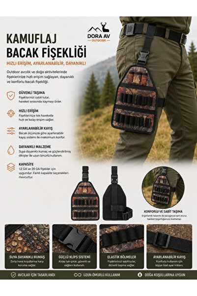 Genel Markalar Bacak Fişeklik Kamuflajlı ( Gölge Av )