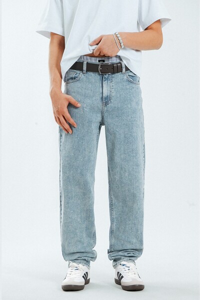 UKHWD SUPPLY Pantaloni largi pentru bărbați Blue Urban UK1082MVA