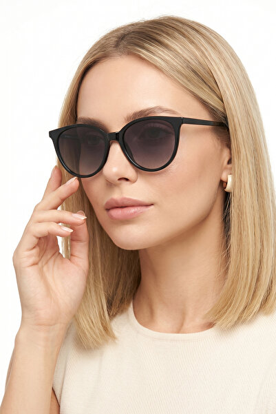 sun factory نظارات شمسية نسائية سوداء مستقطبة UV400 1333 C0101 - إطار مرن ومت...