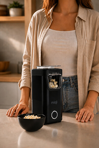 Mioji Popx1 Oil-Free Compact Popcorn Maker - Black