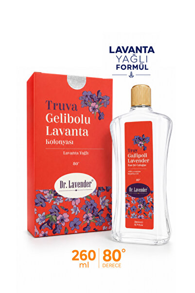 Gallipoli Lavender Dr. Lavender Lavanta Yağlı Kolonya 80 Derece Cam Şişe Lava...