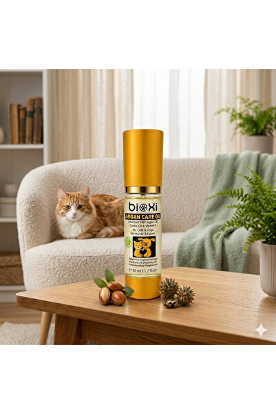Bioxi Argan Care Oil Cat & Dog Hair Care Oil Vegan Argan & Castor Oil Shine &...