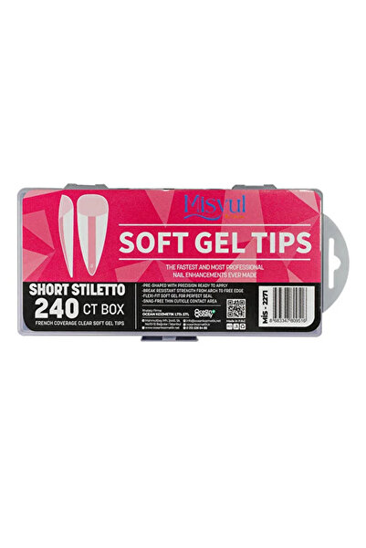 ERHCE Soft Gel Tips Stiletto Takma Jel Tırnak 240'lı Protez Yeni Sistem