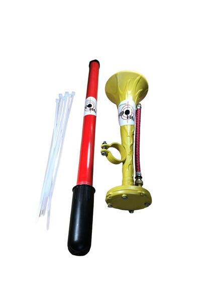 High Decibel Air Pump Bicycle Horn Air Truck Horn (Yellow-Red)