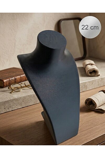 Filkorium3D Suport elegant din plastic pentru coliere, cu design negru - Bust...