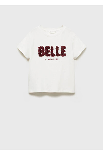 MANGO Kids Majica sa reljefnim tekstom