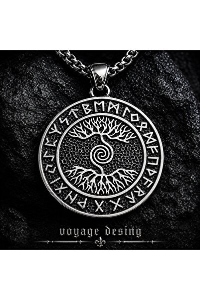 voyageaccessory Çift Taraflı Kullanım Nordic Yggdrasil Yaşam Ağaç Viking Pusu...