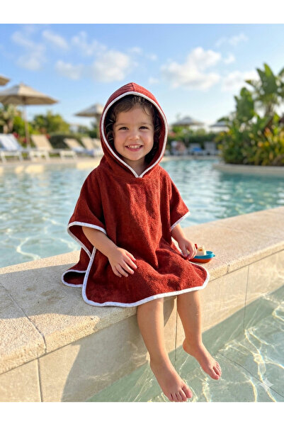 PAMUK HANIM Cotton Soft Poncho for Girls and Boys, Suitable for Sea, Beach, P...