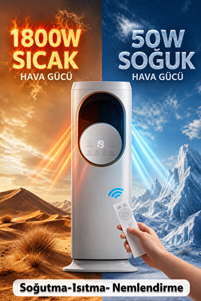 NEFFO Uzaktan Kumandalı Sıcak Soğuk Akıllı Klima Fanı 2000W Isıtma, 60W Soğut...