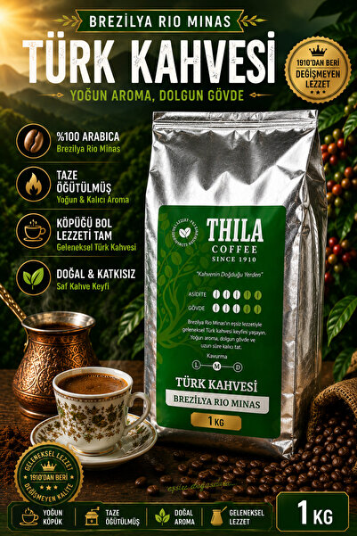 Thila Brezilya Rio Minas Türk Kahvesi 1000 Gr.